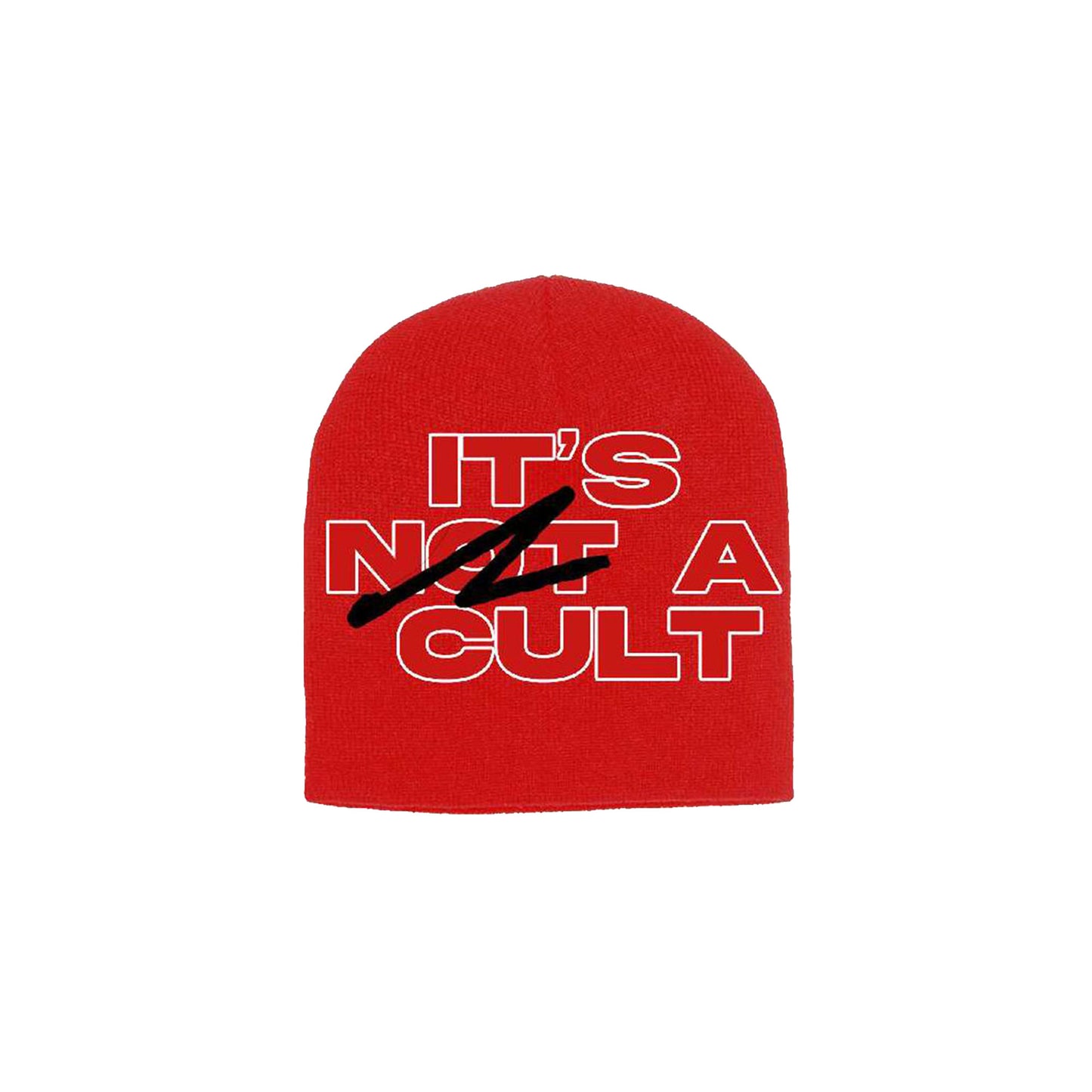 IT'S NOT A CULT (RED BEANIE)