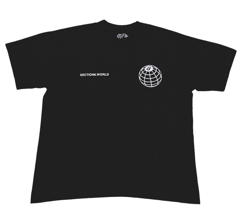 SECTION 8 .WORLD (BLACK) T- SHIRT